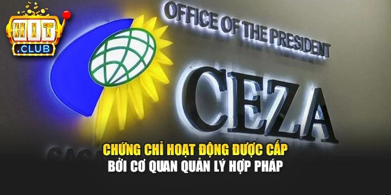 Chứng chỉ hoạt động được cấp bởi cơ quan quản lý hợp pháp